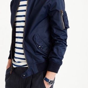 SALE wallace & barnes ma-1 bomber jacket navy med